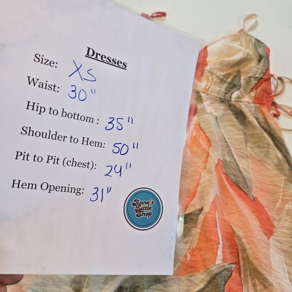 H&M Floral‎ Boho Crinkle Spaghetti Strap Maxi Dress Size XS - Picture 10 of 10